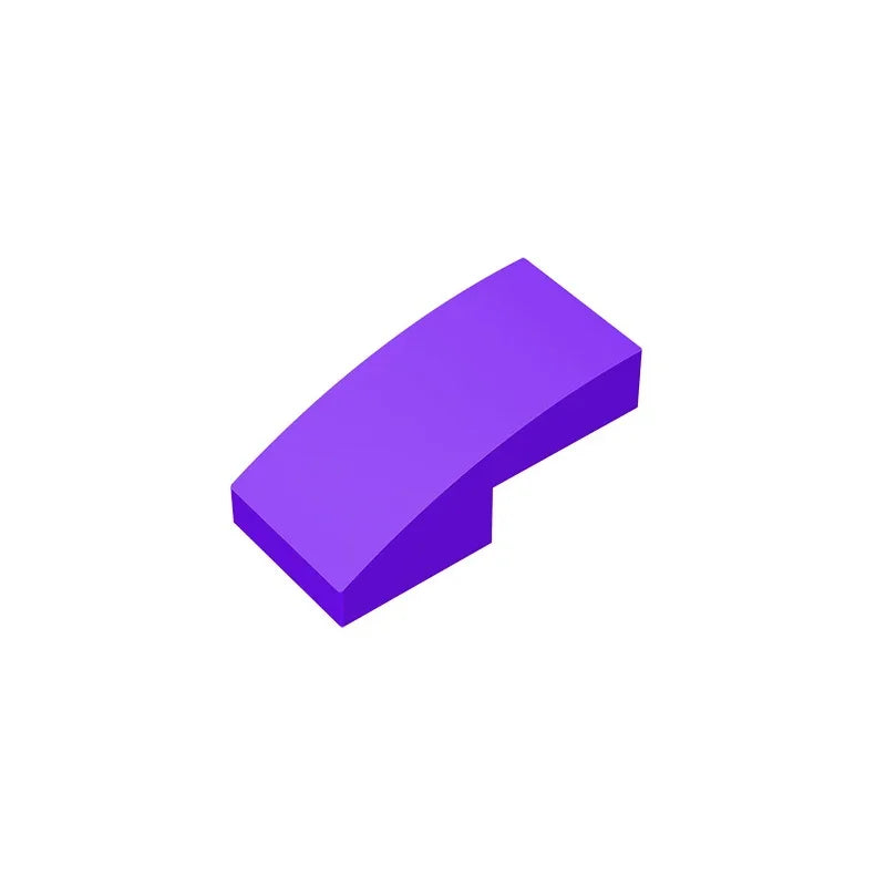 Curved 2 x 1 Compatible Children's DIY Educational Building Blocks Technical