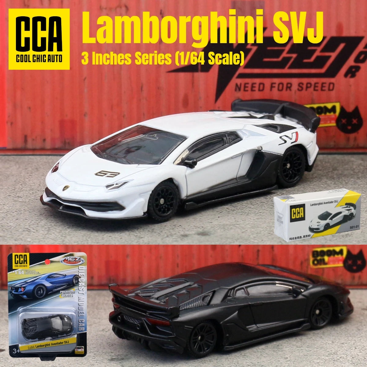 1:64 Lamborghini SVJ Diecast Car Model – Kids Toy Gift