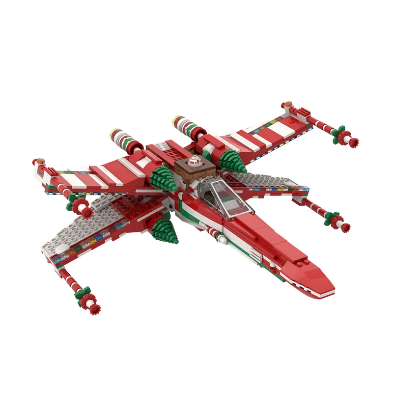 733PCS Star Battle Movie MOC X-Wing space Fighter Model DIY Creative Gift