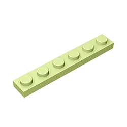 1 x 6 Compatible Children's DIY building block Particles Plate DIY