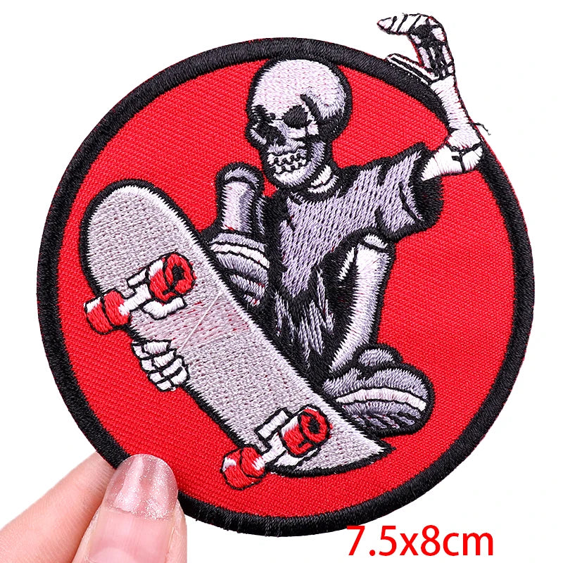 Muscle Animal/Rock Sports Embroidery Patch Iron On Patches For Clothing