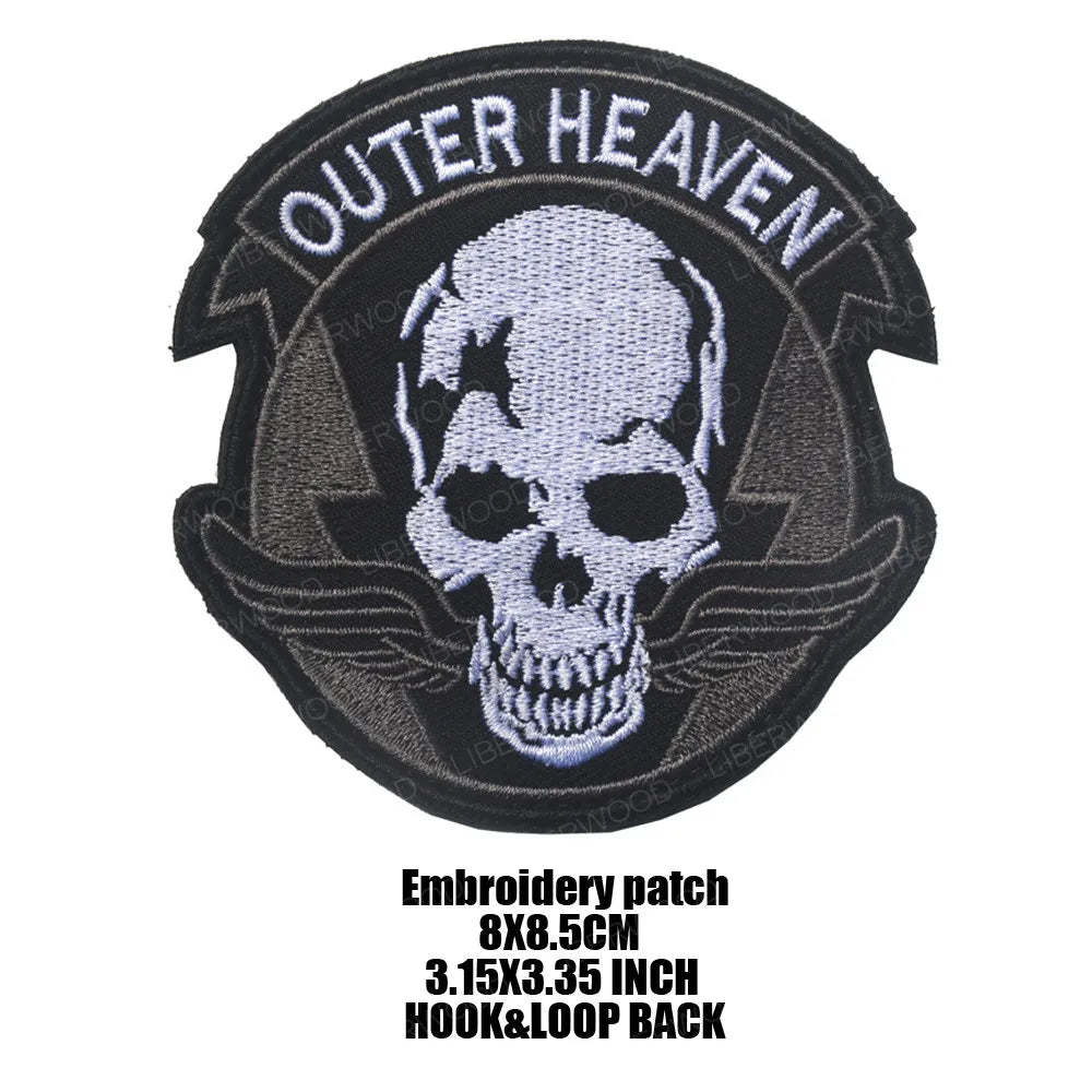 Metal Gear Solid Foxhound Emblem Patch Fox Hound Uniform Sticker Badge Militaria Group Armband Applique