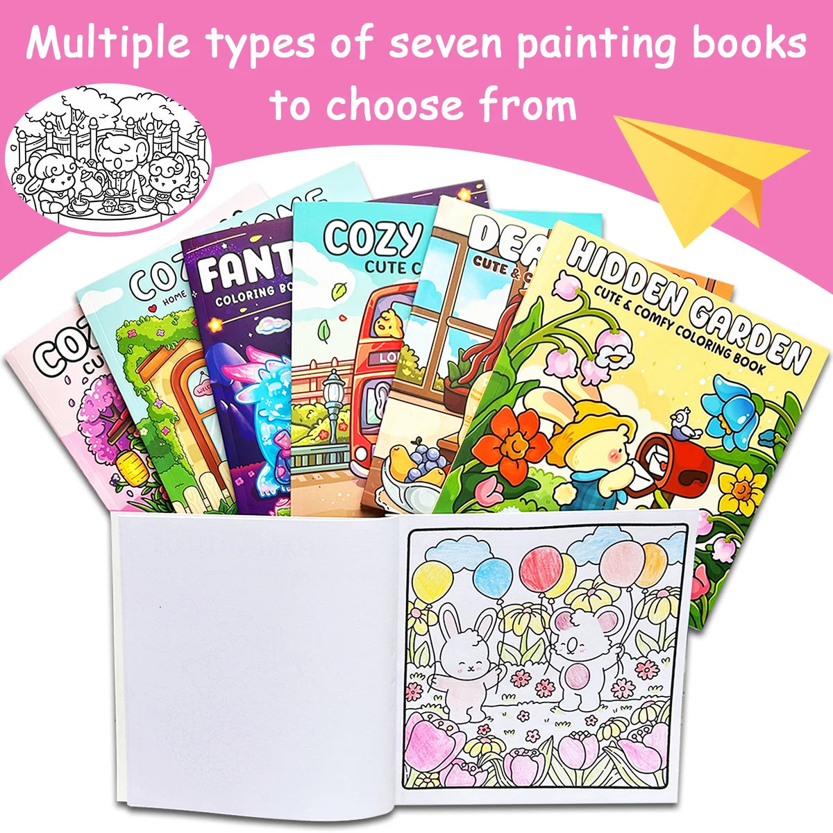 Covering Diverse Themes European and Japanese Styled Coloring Book