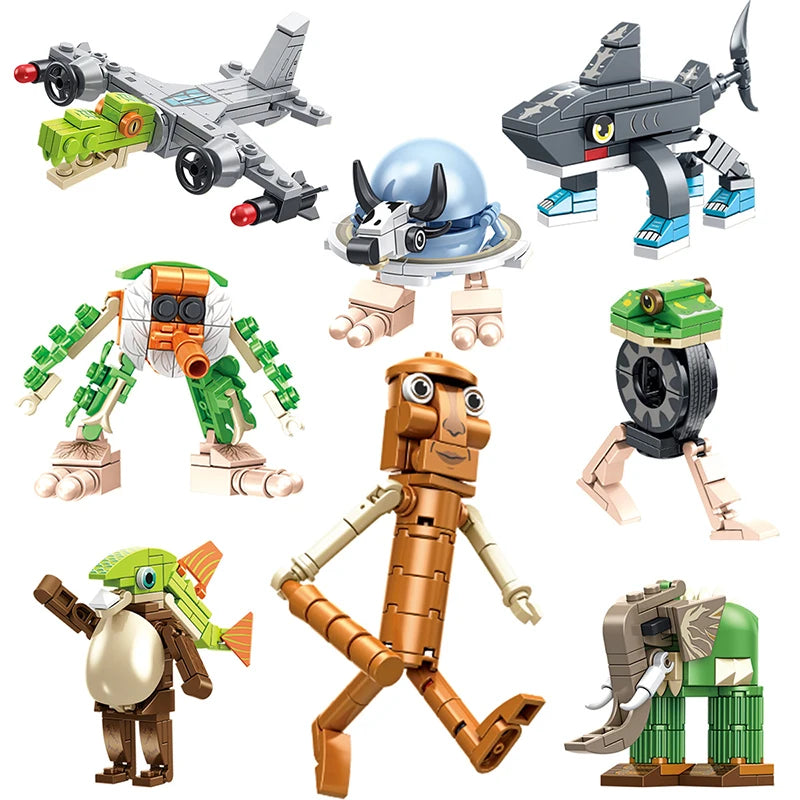 Brainrots Figure Toys Building Blocks Gift Blind Box