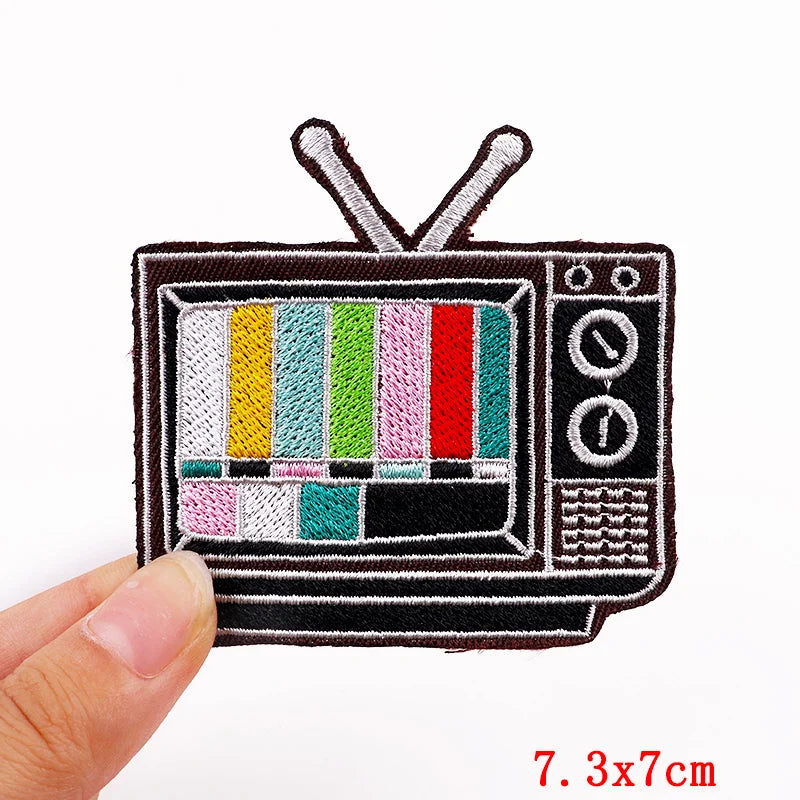 Good Vibes/Positive Letter Slogan Embroidered Patches DIY Personality Cartoon Patch Iron On Patches For Clothing