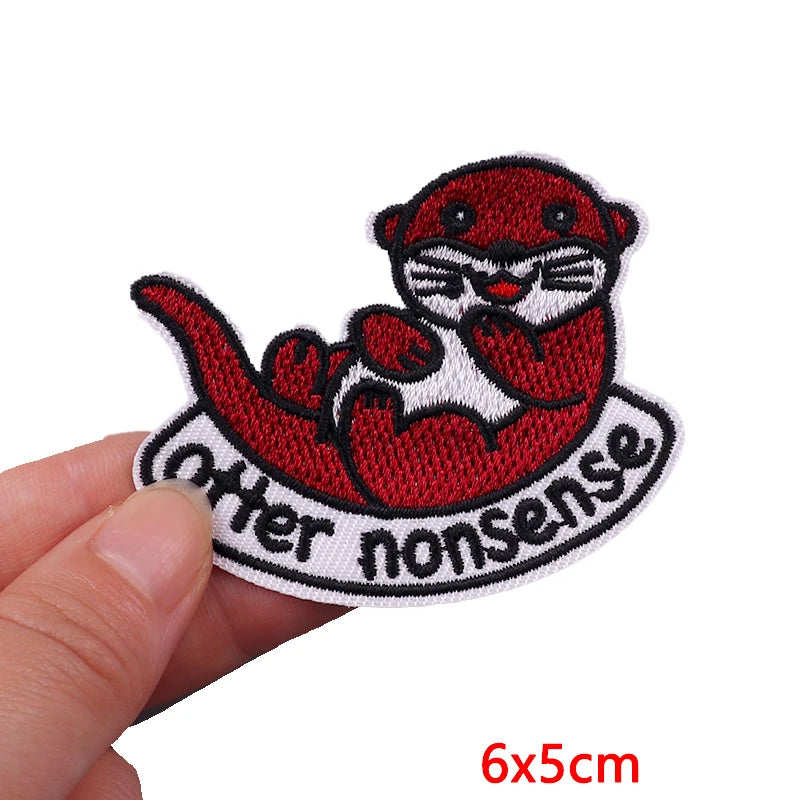 Animal Cat Possum Fox Patch Cartoon Embroidery Patch Iron On Patches For Clothing