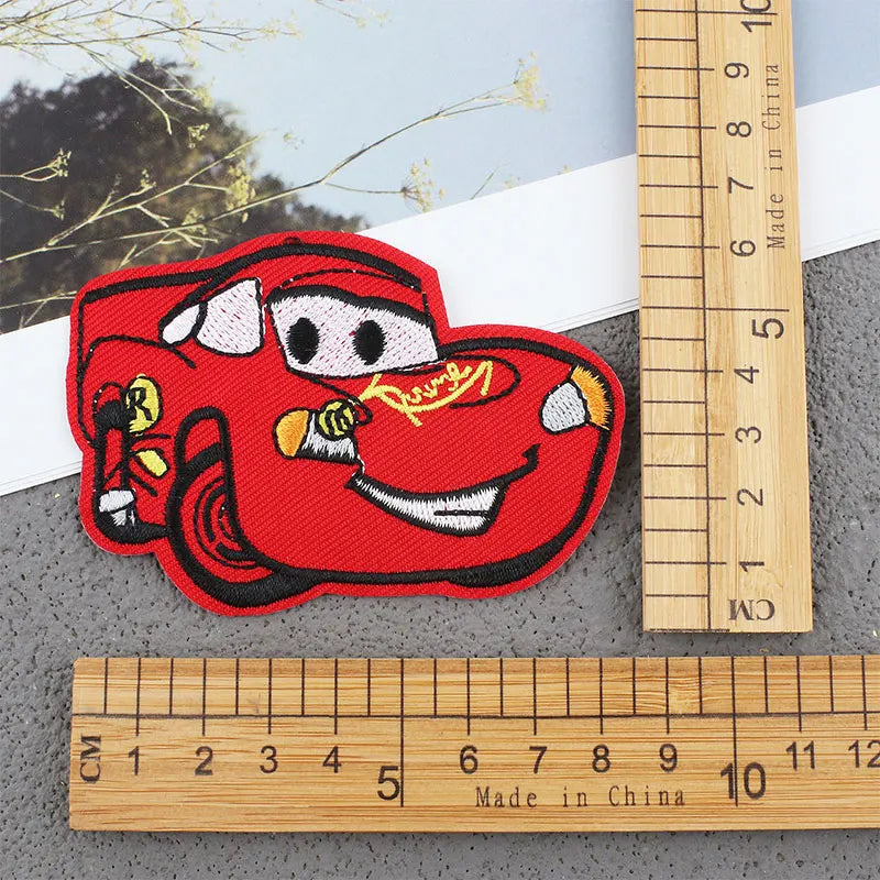 5-17PCS Embroidered Car Patches Cartoon Cars Iron on Patches Vehicle Sew on Patch Applique