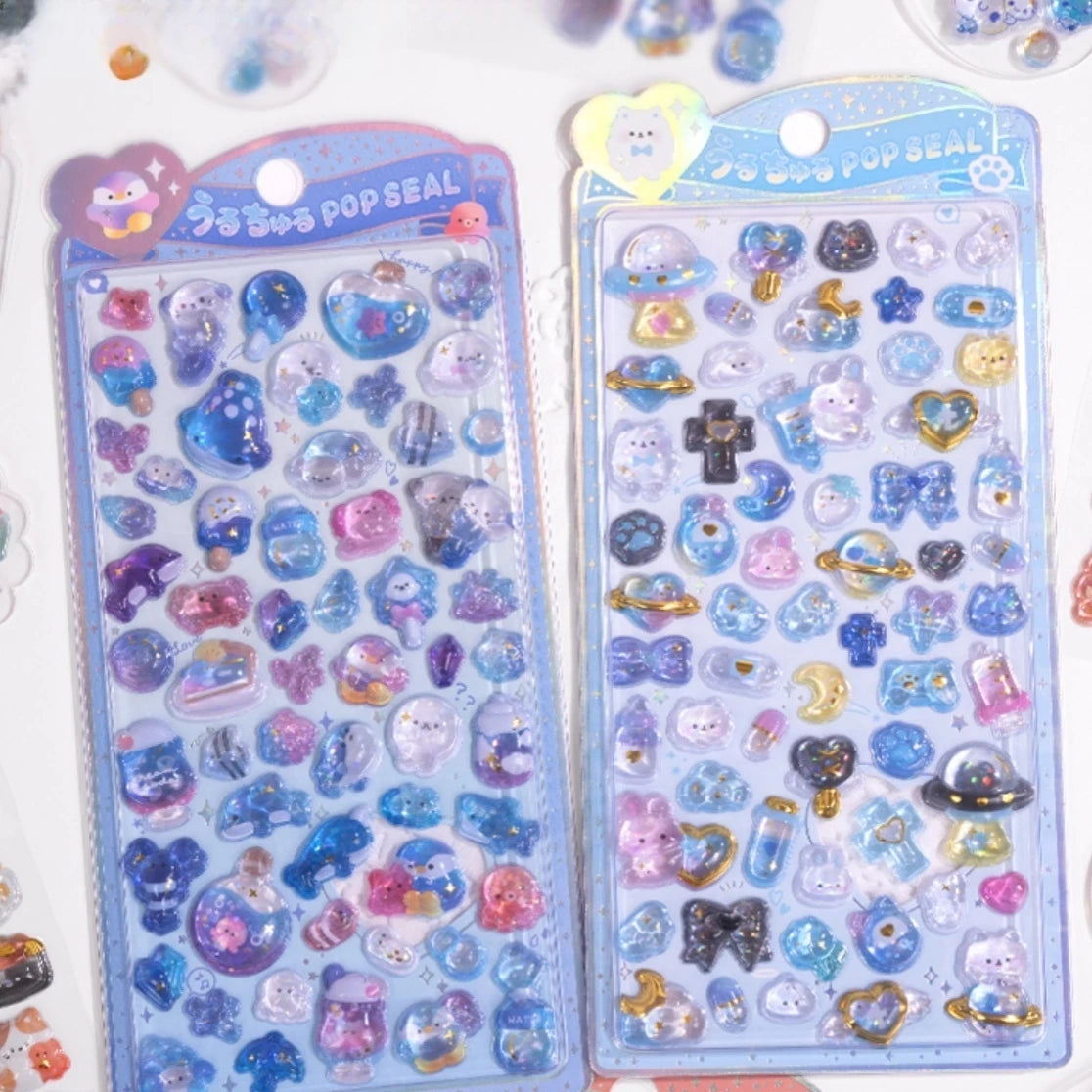 Japanese Style Mini Sweet Drop 3D Relief Stickers Scrapbooking DIY Journaling Stationery