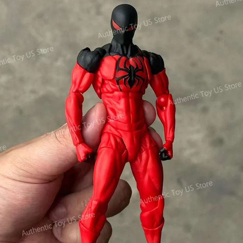 Mess Toys Spider Man Symbiote Spiderman Black Suit Neighbor Scarlet Spider Anime Action Figure