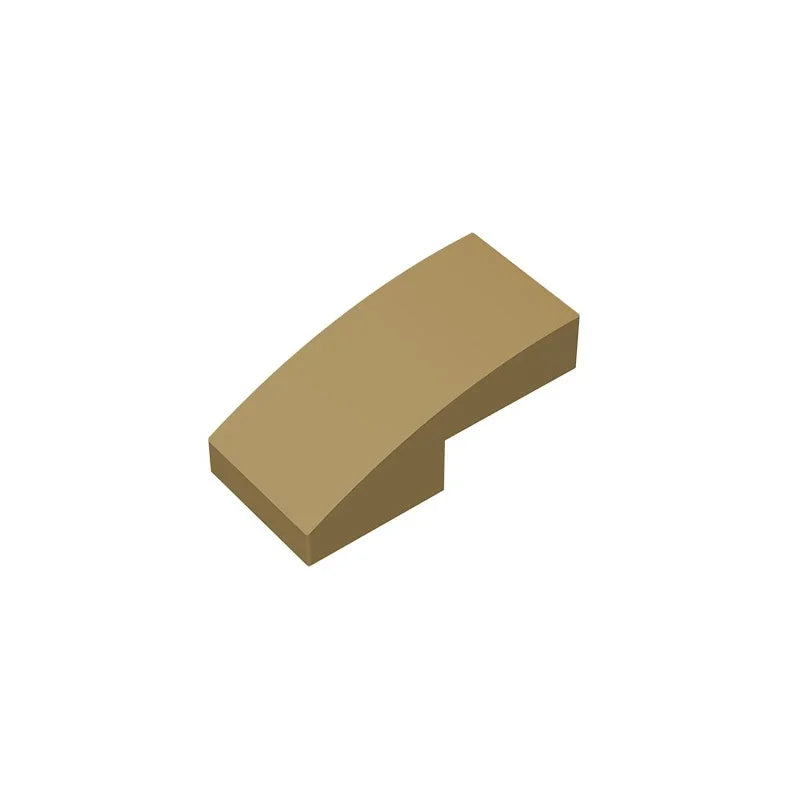 Curved 2 x 1 Compatible Children's DIY Educational Building Blocks Technical