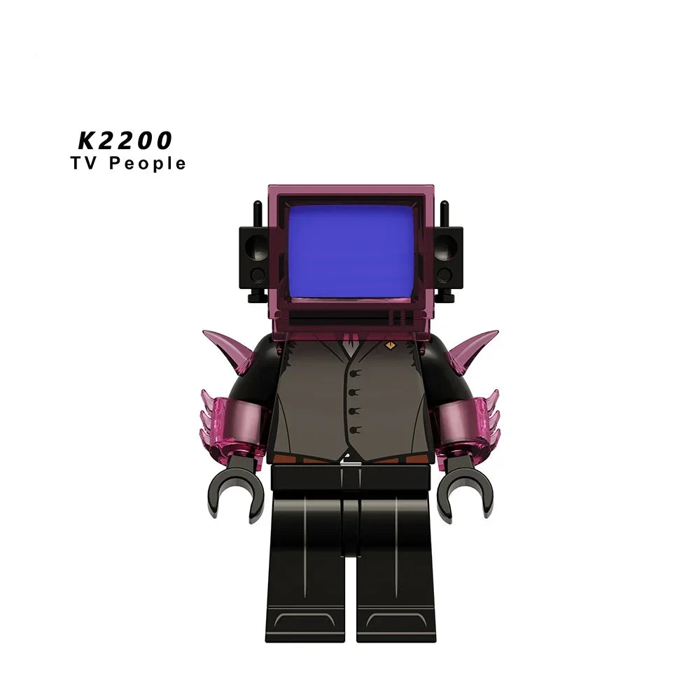 Skibidi Toilet Man Figures Anime Block Toys TvMan Titan Cameraman Speakerman Bricks Model Toy