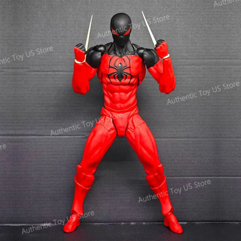 Mess Toys Spider Man Symbiote Spiderman Black Suit Neighbor Scarlet Spider Anime Action Figure