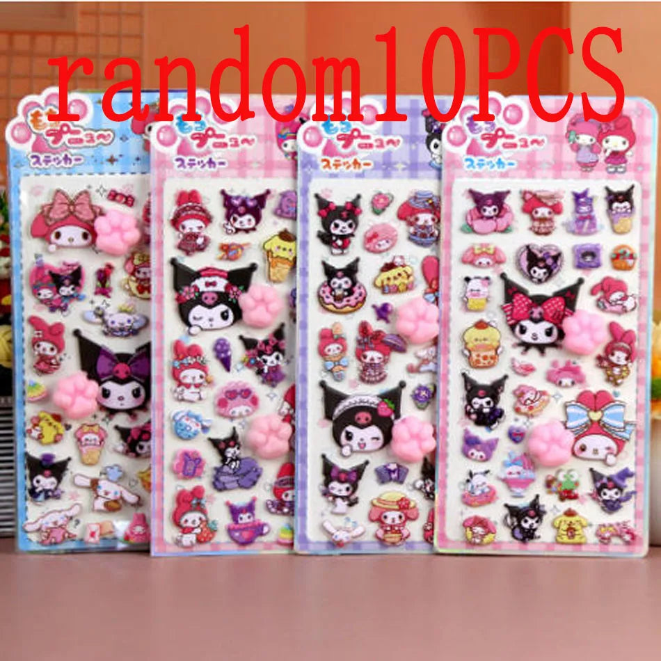 Sanrio Soft Pinched Happy Soft Cute Cat Claw Decompression Bubble Sticker