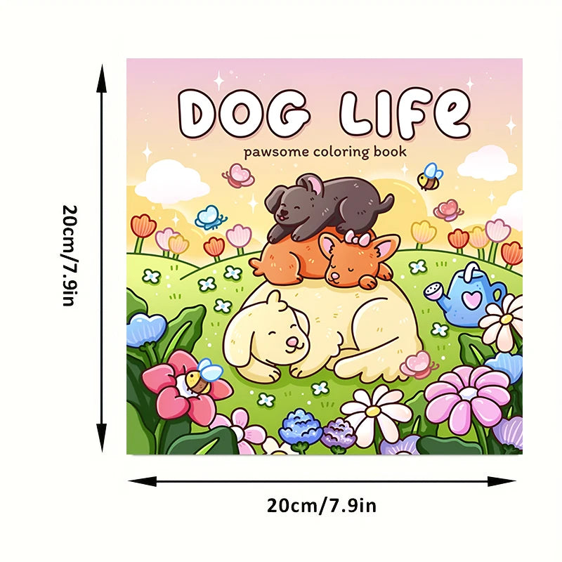 28 Pages Dog Style Coloring Book for Adult