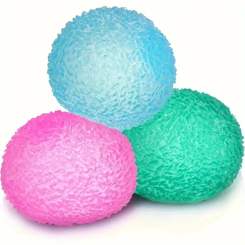 1Pc Squishy Multicolor Texture Ice Ball Squeeze Toy for Kids