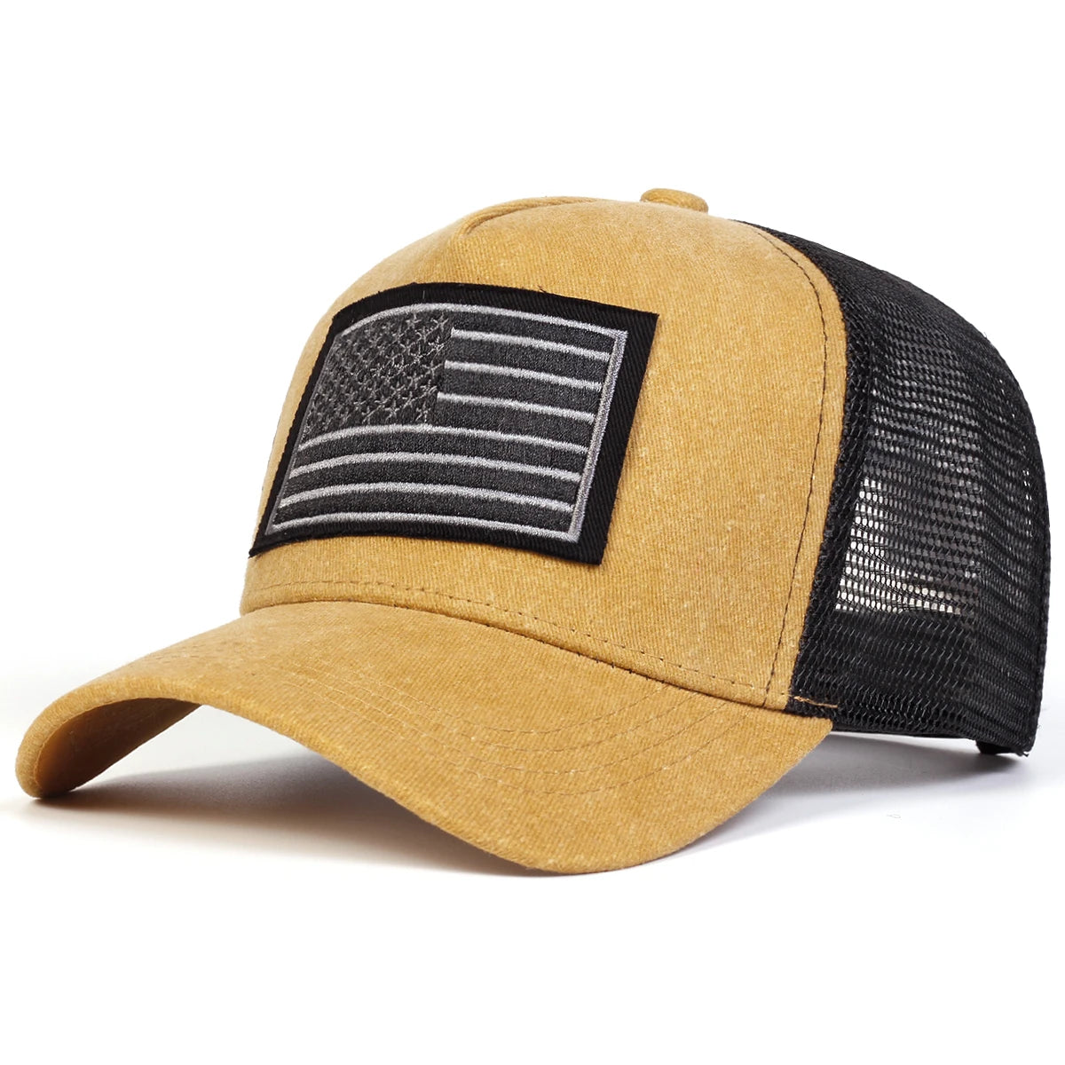 Unisex American Flag Embroidered Mesh Baseball Cap – Adjustable Hat