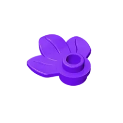 Round 1 x 1 with 3 Leaves Compatible Children's DIY Bricks