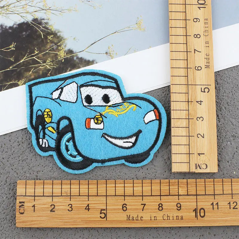 5-17PCS Embroidered Car Patches Cartoon Cars Iron on Patches Vehicle Sew on Patch Applique