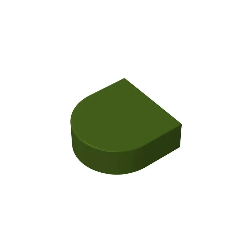 Round 1 x 1 Half Circle Extended (Stadium) Compatible DIY Educational Building Blocks