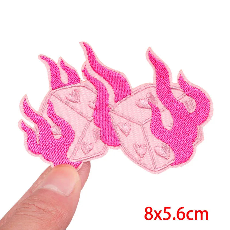 Rose Skull Embroidery Patch Punk Skull Patch Jackets Backpack Hats Sew DIY Iron On Patches For Clothing