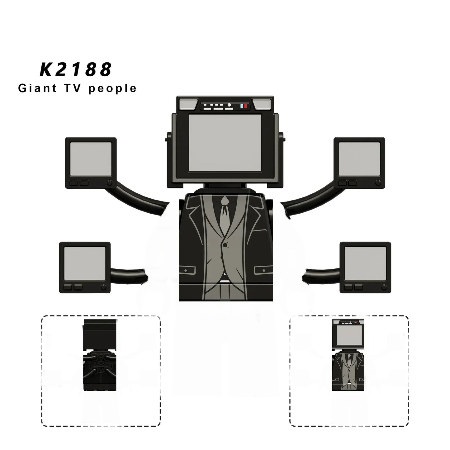 Skibidi Toilet Man Figures Anime Block Toys TvMan Titan Cameraman Speakerman Bricks Model Toy