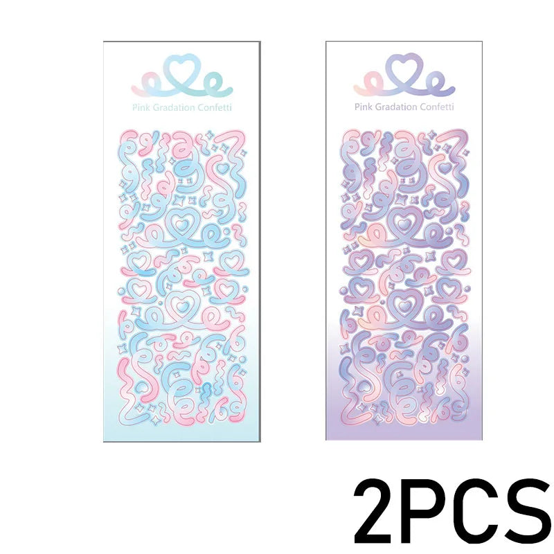 1PCS New Cute Kawaii Deco Stickers Korean Stickers Photocard Decor K-pop Decorative Top Loader Scrapbooking Stickers