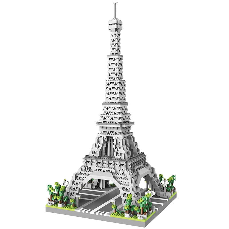 Paris Eiffel Tower Children's Puzzle Micro Particle Block Assembly Landmark Building Model Ornament Toy