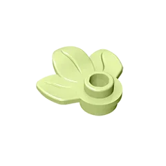 Round 1 x 1 with 3 Leaves Compatible Children's DIY Bricks