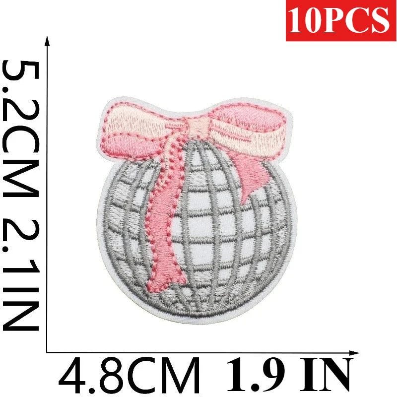 10PCS Bulk Love Letter Embroidery Cloth Pink Couple Clothing Decorative Patch