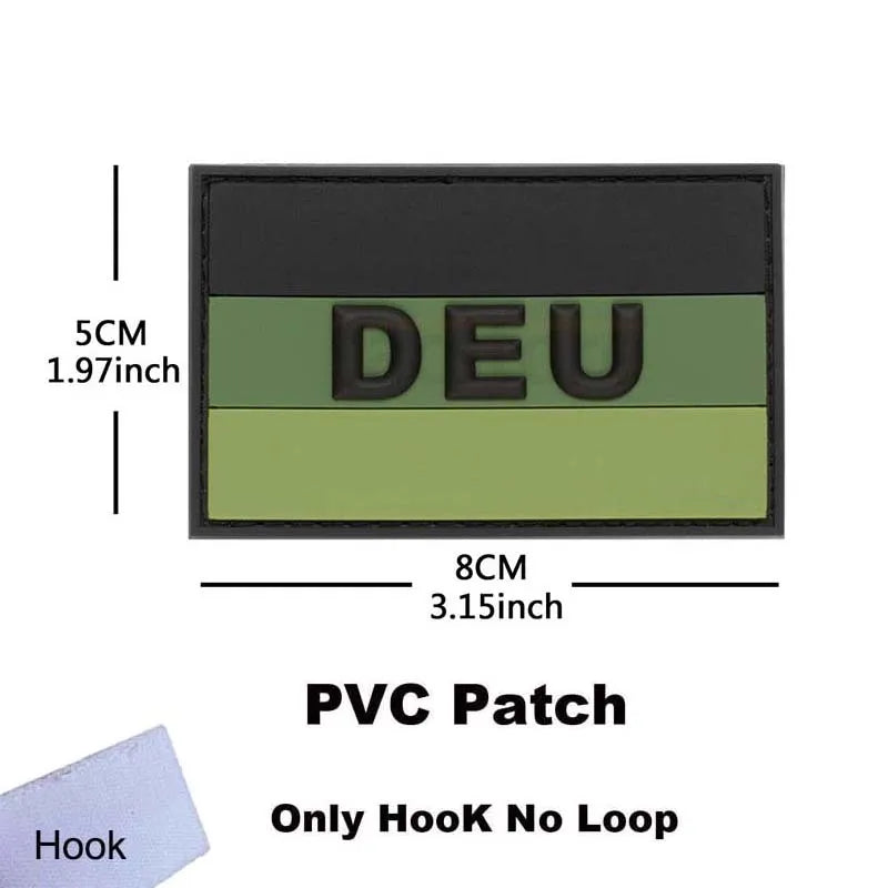 Germany Flag Morale Emblem German Eagle DEU Patches Reflective Infrared IR Badges