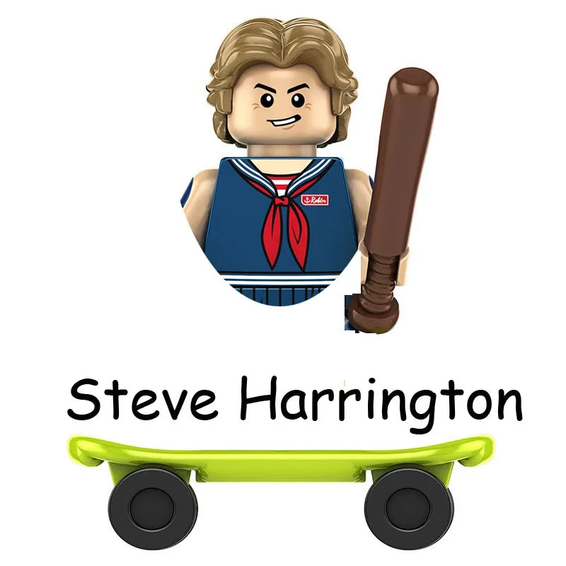 4Pcs/Set The Horrible Movie Dustin Mike Vecna Will Eleven Model Figure Blocks Construction Bricks Toys