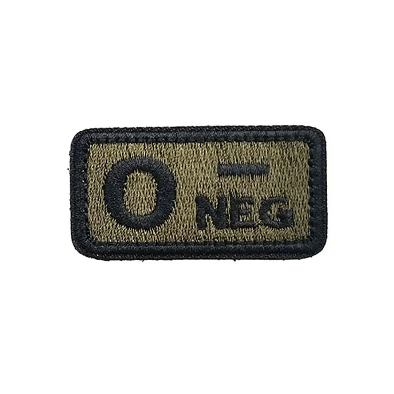 Blood Type Badges Fabric Applique Embroidery Hook and Loop Patches,Military Tactical Patch