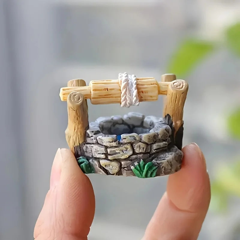 A Miniature Wonderland Well Statue - Handmade Resin Collection Micro Landscape Decoration