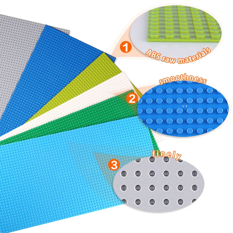 Single Layer Classic Block Base Plate, DIY Assembly Block Wall Compatible Brand Toys