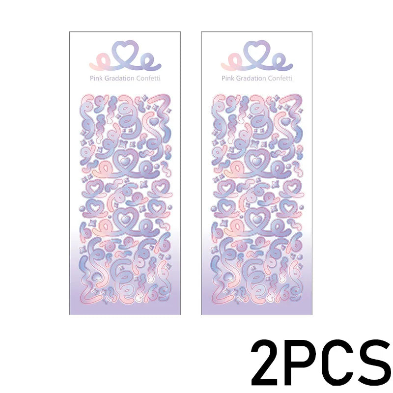 1PCS New Cute Kawaii Deco Stickers Korean Stickers Photocard Decor K-pop Decorative Top Loader Scrapbooking Stickers