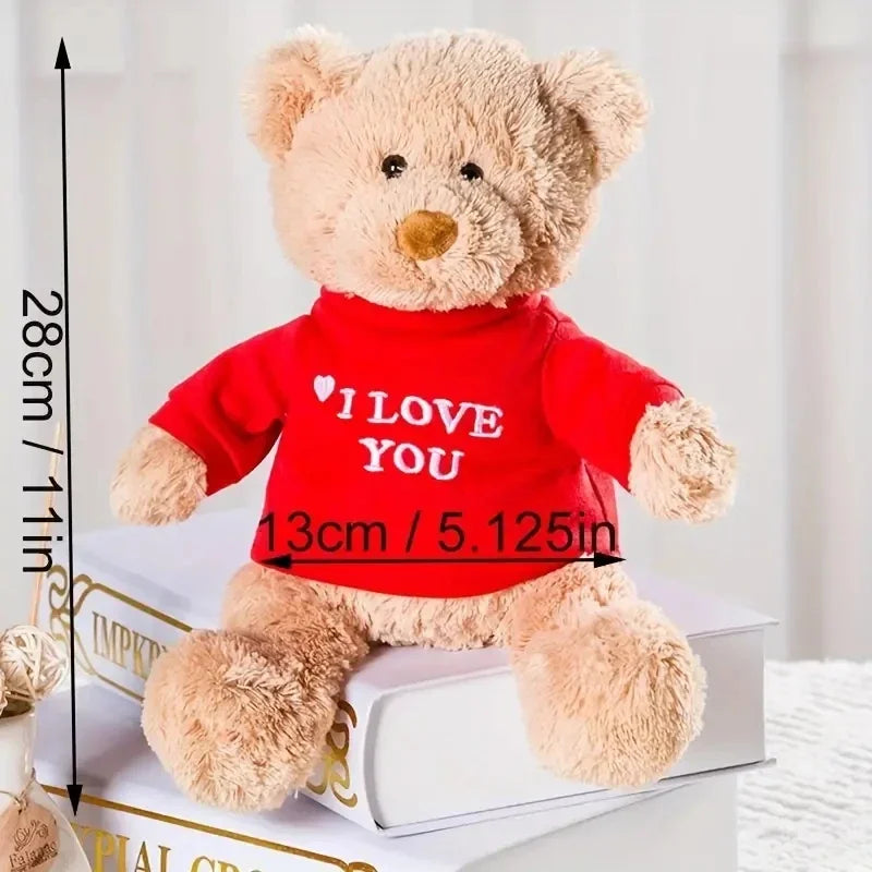 Teddy Bear DIY bear with white Blank Tshirt, 11"