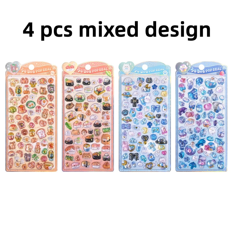 Japanese Style Mini Sweet Drop 3D Relief Stickers Scrapbooking DIY Journaling Stationery