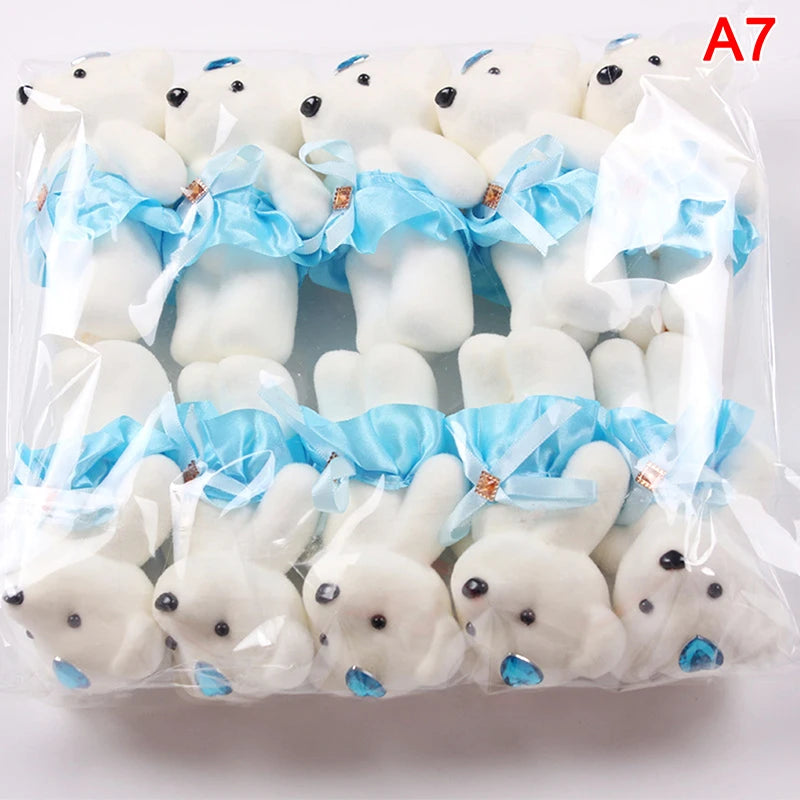 12/10Pcs/Lot Soft Stuffed Bear Plush Toys Mini Teddy Bear Dolls