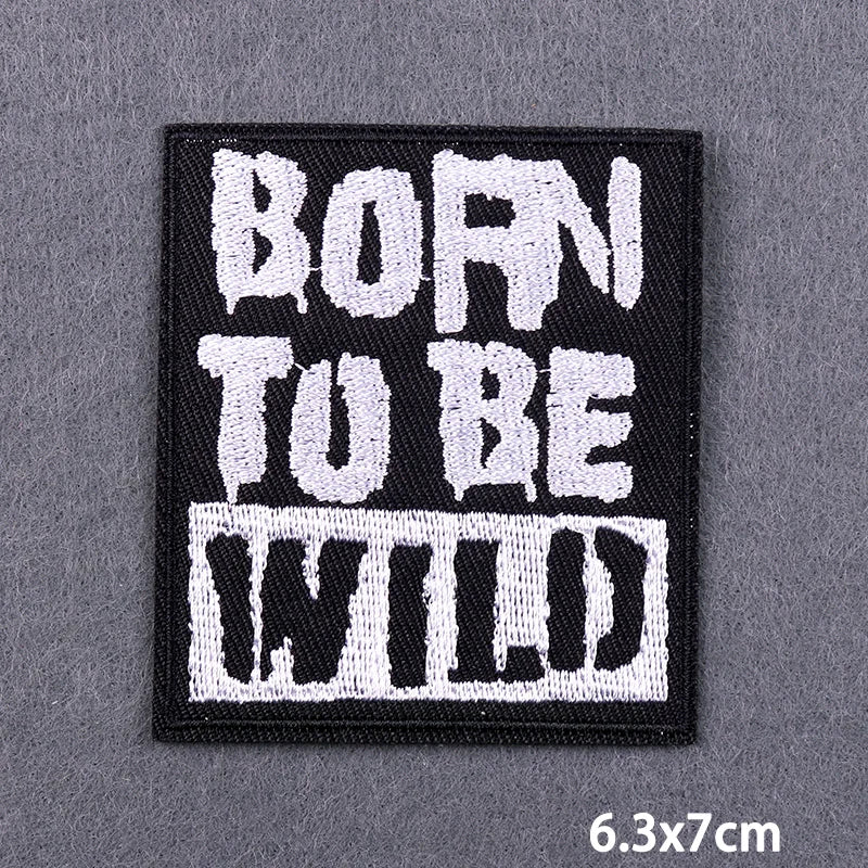 Warning Letters Embroidery Patches For Jeans Good Vibes Iron On Patch Thermoadhesive Patches For Clothes
