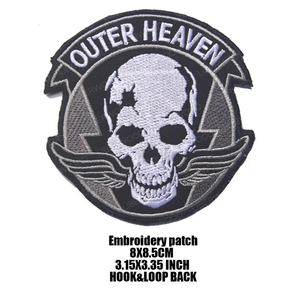 Metal Gear Solid Foxhound Emblem Patch Fox Hound Uniform Sticker Badge Militaria Group Armband Applique