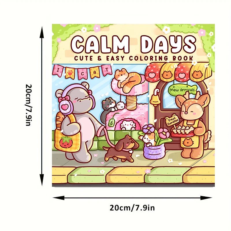 28 Pages Calm Day Coloring Book for Adult