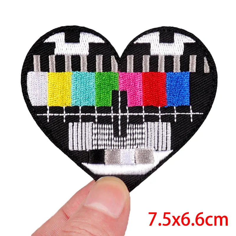 Good Vibes/Positive Letter Slogan Embroidered Patches DIY Personality Cartoon Patch Iron On Patches For Clothing