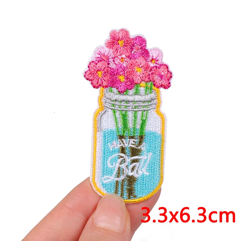 Cartoon/Food Patch Small Animal Embroidery Patches On Clothes DIY Iron On Patches For Clothing