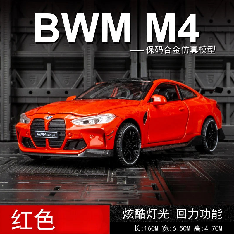 1:32 BMW M4 Coupe Alloy Diecast Car with Sound & Light