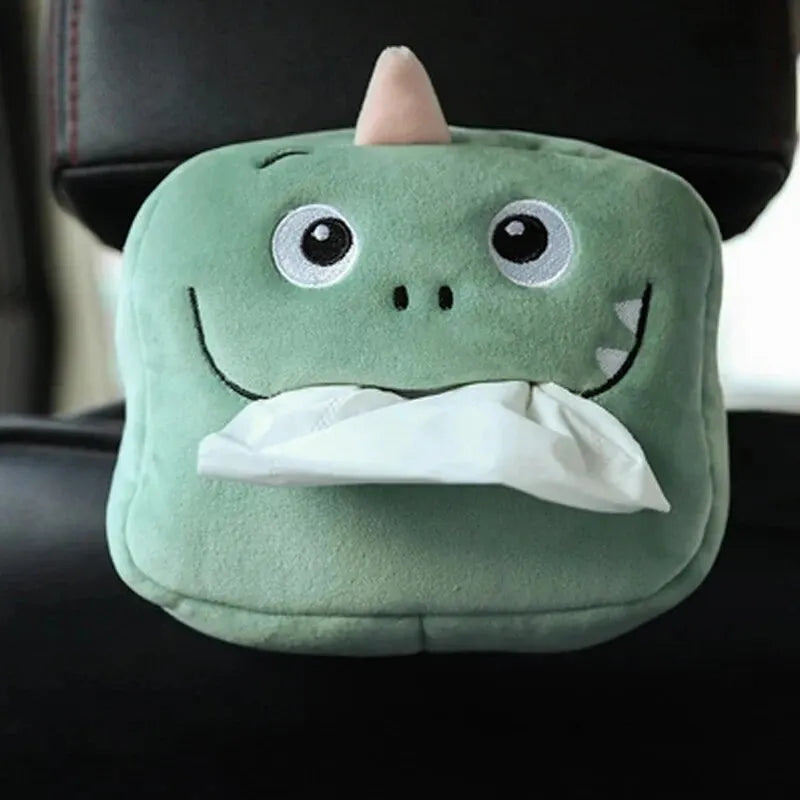 Cute Cartoon Car Tissue Box – Plush Animal Napkin Holder