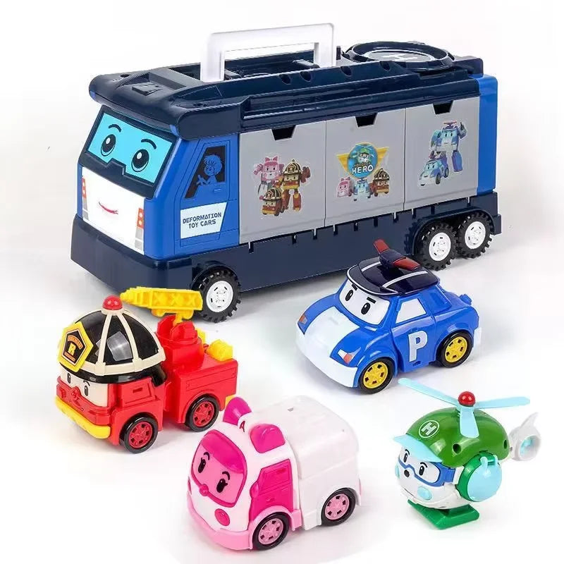Cartoon Robocar Polis Action Figures – Transforming Anime Robot Car Toy