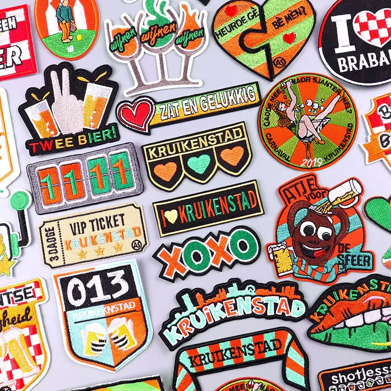 Netherland Carnival Patches Kruikenstader Emblem Embroidery Patches For Clothing Sew On