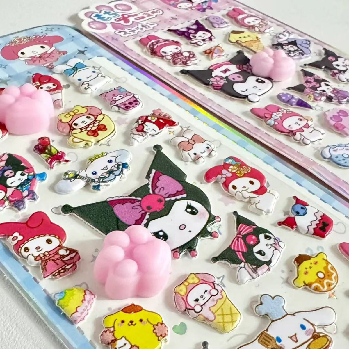 Sanrio Soft Pinched Happy Soft Cute Cat Claw Decompression Bubble Sticker