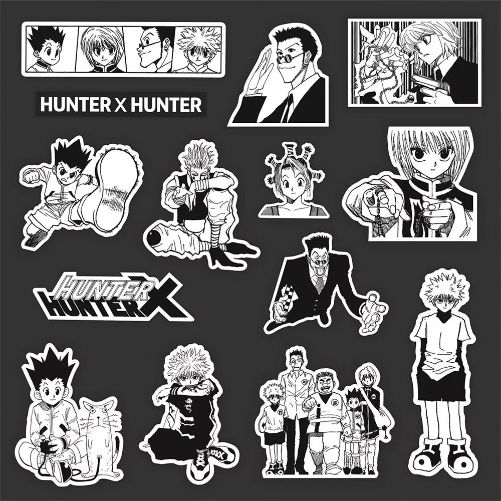 10/30/70pcs Black and White Anime Hunter×Hunter Stickers Cool Graffiti Decals