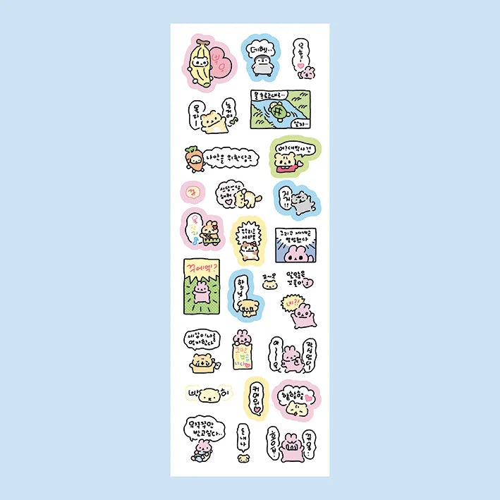 Korean Cartoon Cute Kawaii Graffiti Decorative Stickers